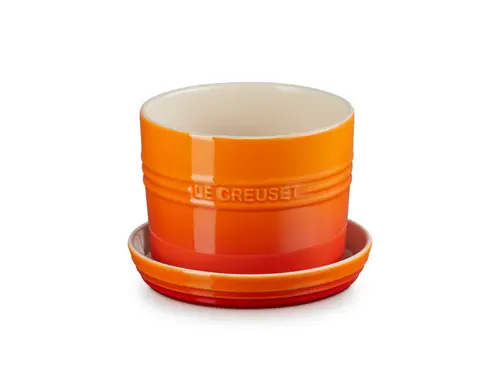 Le Creuset Vaso Para Ervas C/ Bandeja 14cm Laranja
