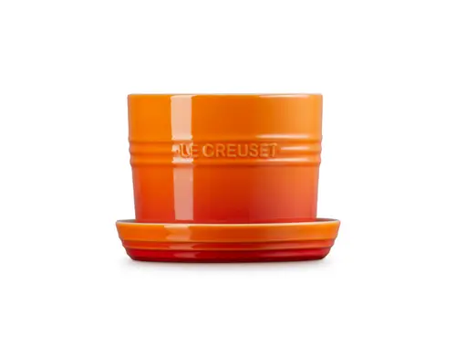 Le Creuset Vaso Para Ervas C/ Bandeja 14cm Laranja