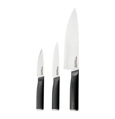 Kitchenaid Ud Jogo 3 Facas C/ Capa Protetora Aço Japonês Carne