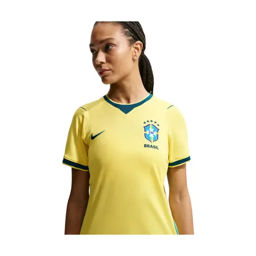 Nike Camisa Feminina Manga Curta CBF I Torcedor 2026 Amarelo IB5280 (724)