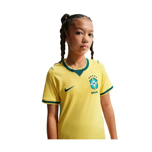 Nike Camisa Infantil Manga Curta CBF I Torcedor 2026 (7 a 15 anos)