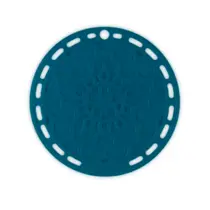 Le Creuset Suporte De Silicone Mandala Deep Teal Azul