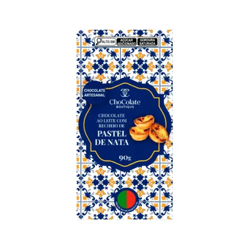 Chocolate Boutique Chocolate ao Leite com Recheio de Pastel de Nata 90g