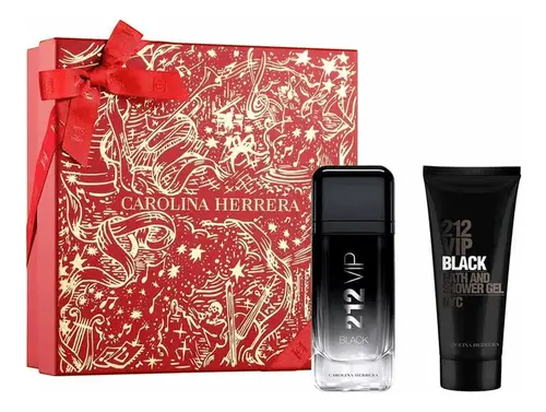 Carolina Herrera Coffret 212 Vip Black EDT 100ml + Shower Gel 100ml