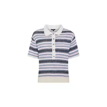 Le Lis Blusa Mc Taina Listrado Rosa E Azul (2601) (91)