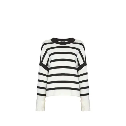 Le Lis Blusa Naja Listrado Preto Com Off White (2601) (91)