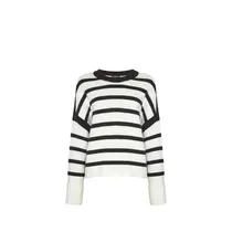 Le Lis Blusa Naja Listrado Preto Com Off White (2601) (91)