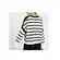 Le Lis Blusa Naja Listrado Preto Com Off White (2601) (91)