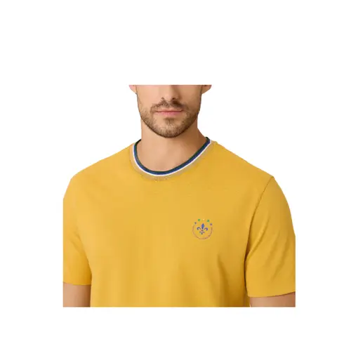 Dudalina T-Shirt Masc Mc Piquet Copa Amarelo Escuro  (2601) (15)