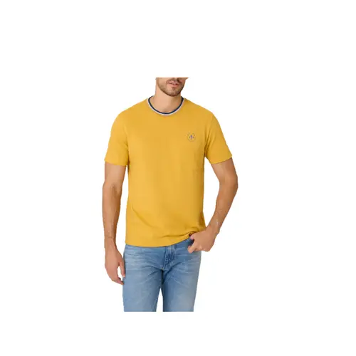 Dudalina T-Shirt Masc Mc Piquet Copa Amarelo Escuro  (2601) (15)