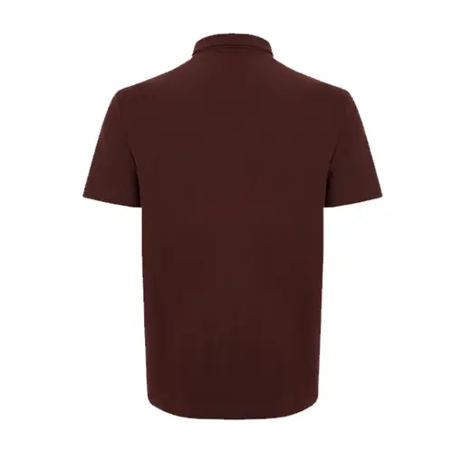 Dudalina Polo Masc Mc Malha Tech Textura Marrom Escuro