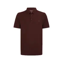 Dudalina Polo Masc Mc Malha Tech Textura Marrom Escuro