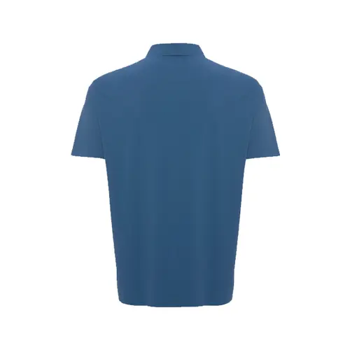 Dudalina Polo Masc Mc Malha Tech Textura  Azul Médio