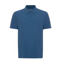 Dudalina Polo Masc Mc Malha Tech Textura  Azul Médio