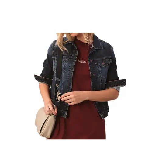 Calvin Klein Jaqueta Fem Jeans Trucker Controle Termico Marinho (2601) (0598)