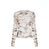 Le Lis Blusa Tule Marfim Estampa Tule Marfim Variante 12 (2602)