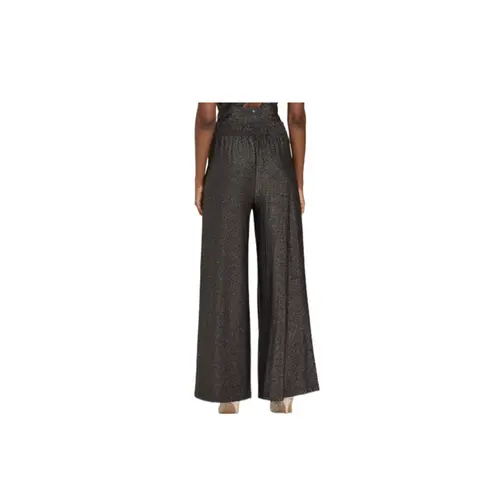 Le Lis Calça Pantalona Luna Preto Com Prata (2402) (09)