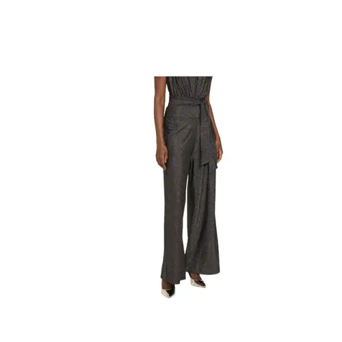 Le Lis Calça Pantalona Luna Preto Com Prata (2402) (09)