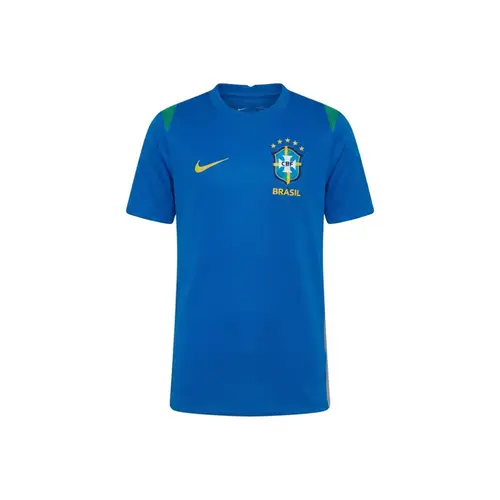 Nike Camiseta Infantil Manga Curta CBF Treino Azul