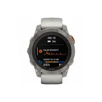 Garmin Smartwatch Com GPS Fênix 7x Pro Safira Cinza Titânio com Pulseira Cinza/Laranja