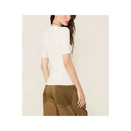 Animale T-Shirt MC Basica Tricot Canelado Off White (2601) (0003)
