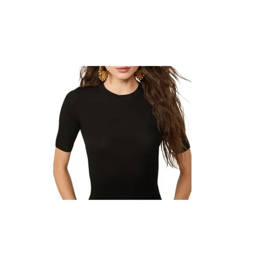 Animale T-Shirt Básica Tricot Canelado Preto (2601) (0005)