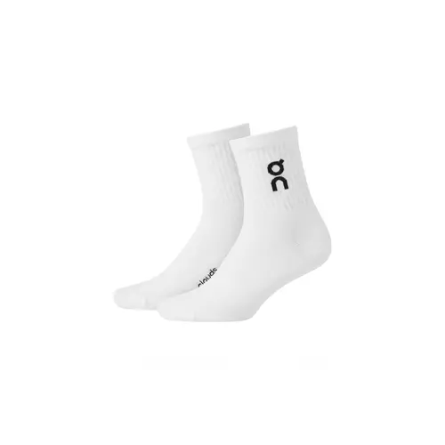 On Running Meia Logo Sock Mid 3P Branca 2UF10520069
