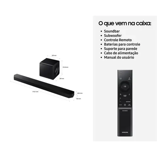 Samsung Soundbar 5.1.2 Canais Sunwoofer Série Q 2026