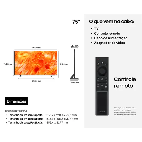 Samsung TV Neo Qled 4k 75 Vision AI 60Hz 2026