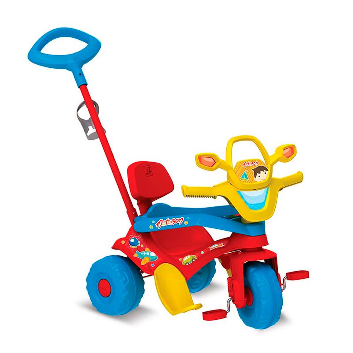 Triciclo Infantil Motoca Vermelha Sem Pedal Andador Passeio