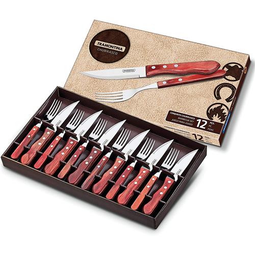 Conjunto de Garfos Jumbo para Churrasco Tramontina em Aço Inox Vermelho  21199/797 Tramontina nas Lojas Estrela - Móveis, Eletrodomésticos, produtos  para sua casa e muito mais!