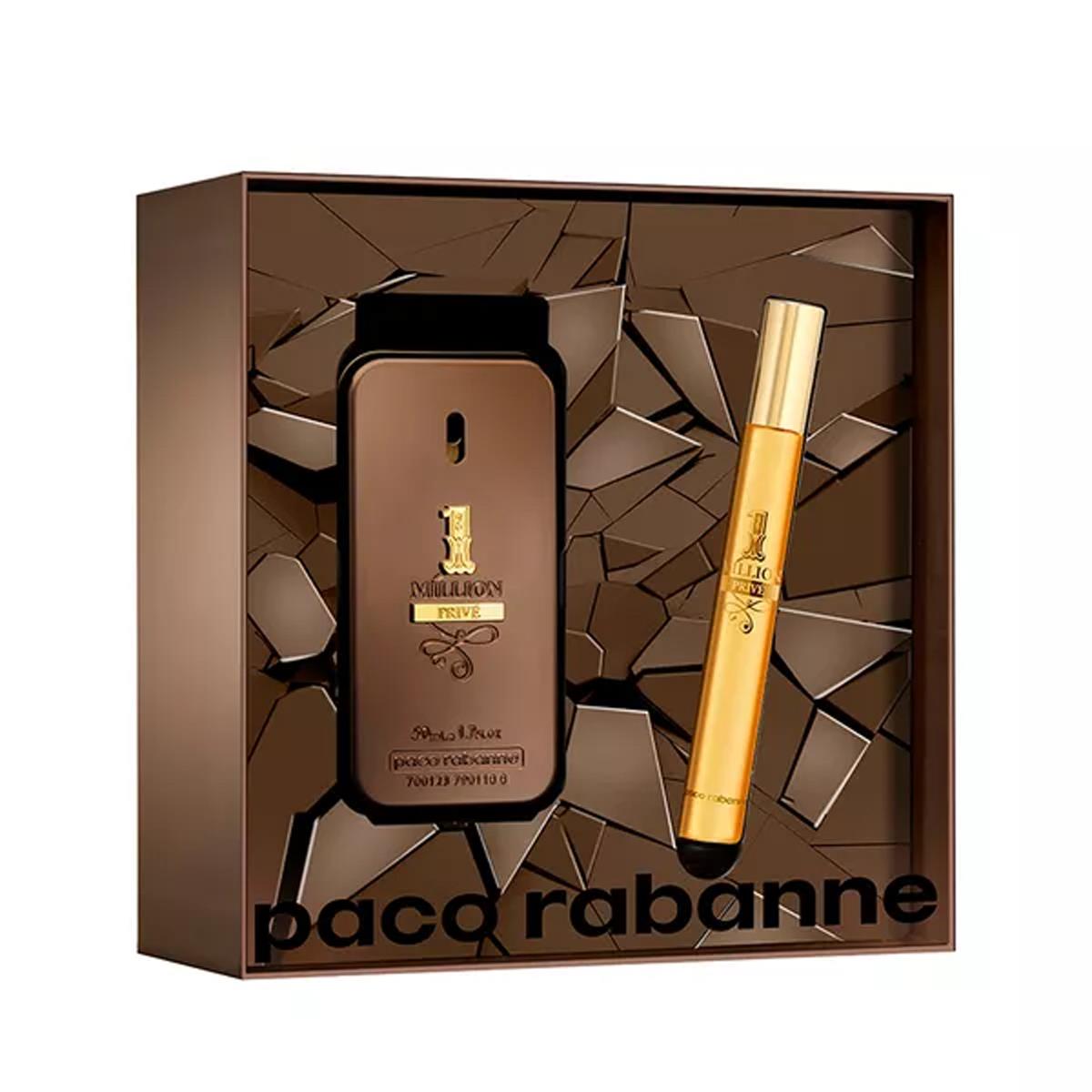 Coffret Paco Rabanne 1 Million Privé Eau de Parfum Masculino 50 ml + Travel Spray 10 ml