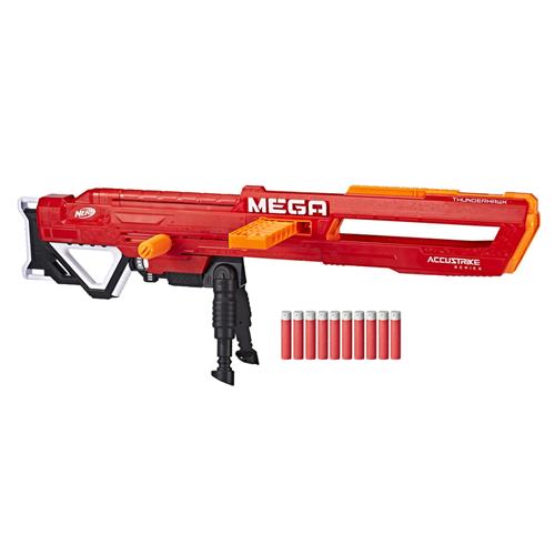 Lança Dardo Accustrike Mega Bulldog, Nerf, Vermelho/laranja