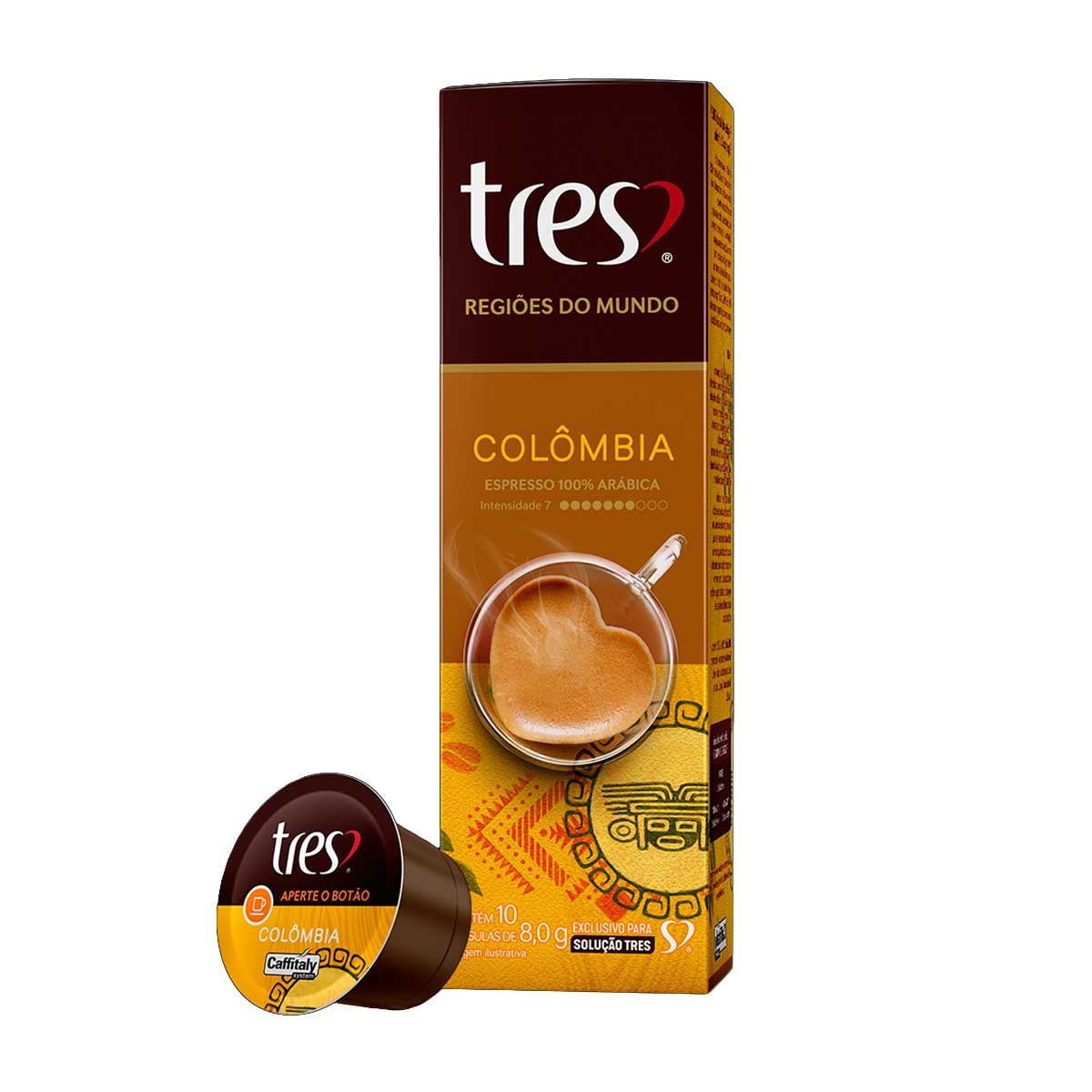 Três Corações Cápsula Espresso Regiões Do Mundo Colômbia 10 Unidades