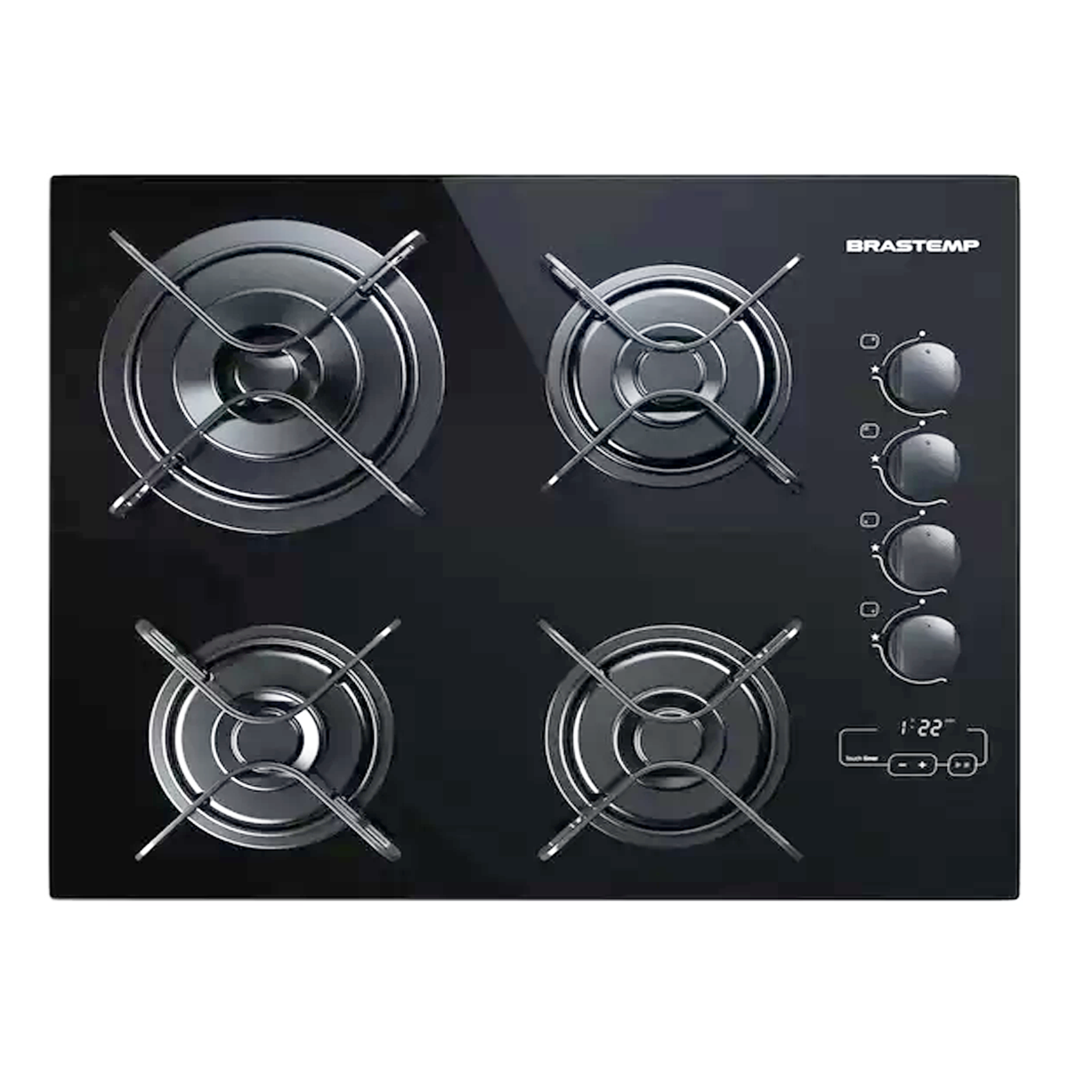 Cooktop A Gás Brastemp Ative! Preto Com 4 Bocas E Acendimento ...