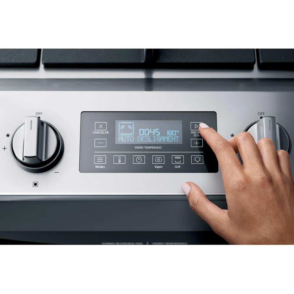 Fogão Brastemp De Embutir 5 Bocas Inox Forno Elétrico com Convecção e ...