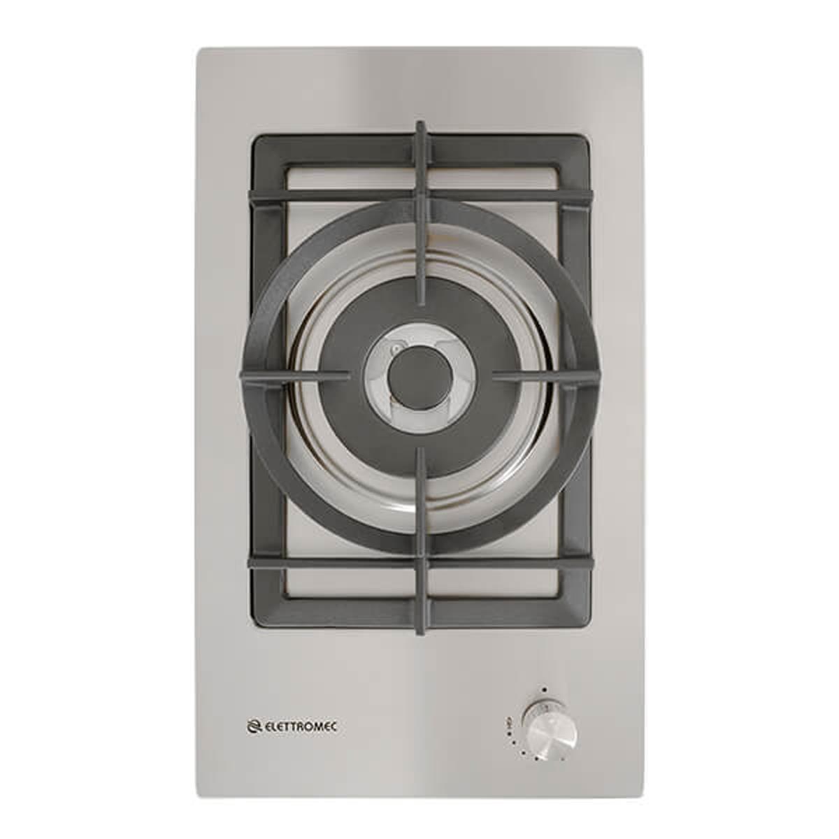 Cooktop a Gás Elettromec Dominó Quadratto Dual Flame Inox 1 Boca 30cm