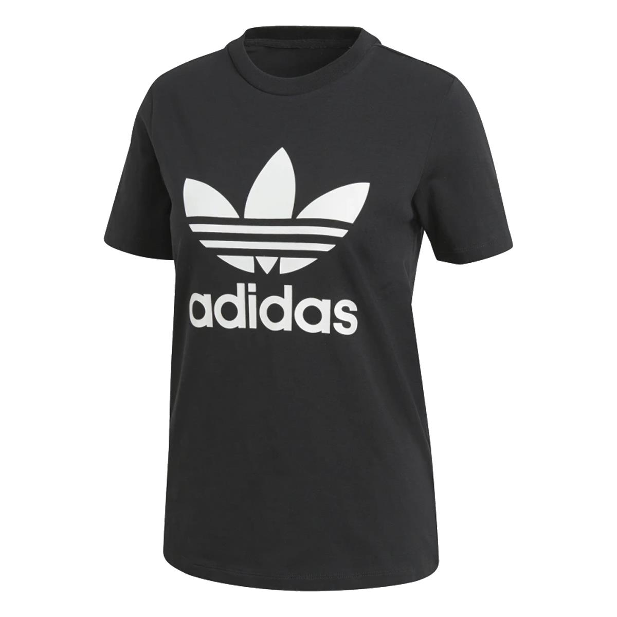 camiseta adidas trefoil feminina preta