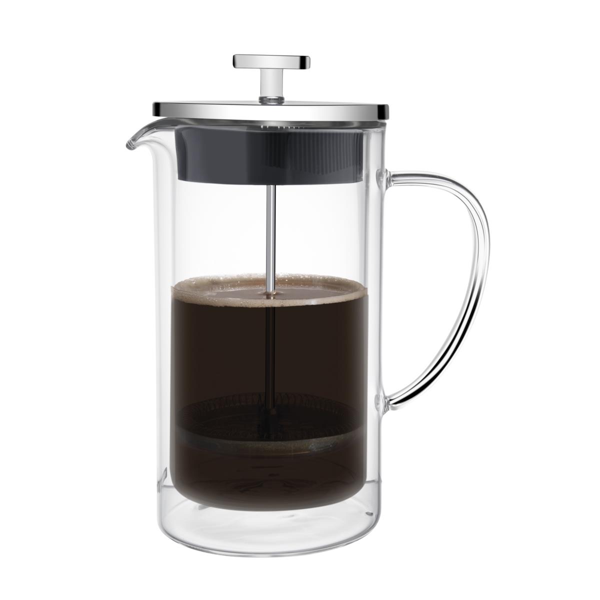 Prensa francesa para café, con asa y soporte en acero inox. 0,95  L-Tramontina.