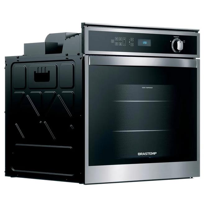 Forno de Embutir Brastemp a Gás BOH84AR 78 Litros Inox 220V Forno de