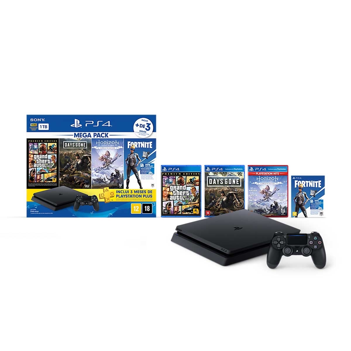 Console Sony Playstation 4 Slim Mega Pack V6 CUH2214BV6