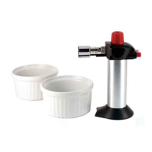 Conjunto Kenya para Creme Bruleé com 2 Ramekins e Maçarico