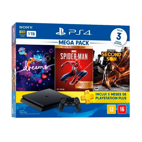 Ps4 Pro 1 Tb + 5 Jogos Gratis  Console de Videogame Sony Usado