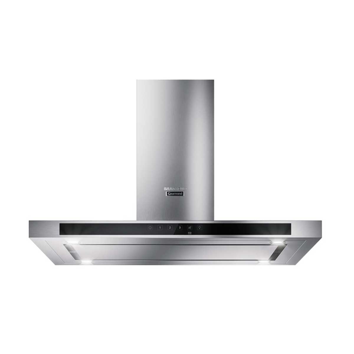 Coifa de Ilha Brastemp Gourmand 100cm Inox 5 e 6 Bocas Silenciosa Com