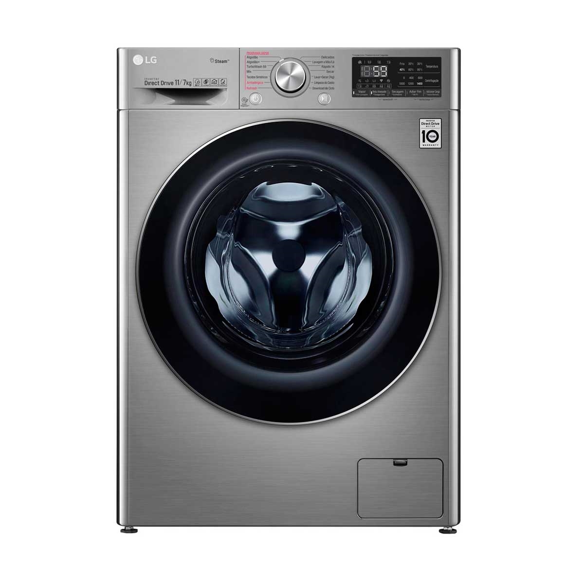 Lava e Seca LG 11 Kg Vivace VC3 com TurboWash Aço Escovado com 14 ...