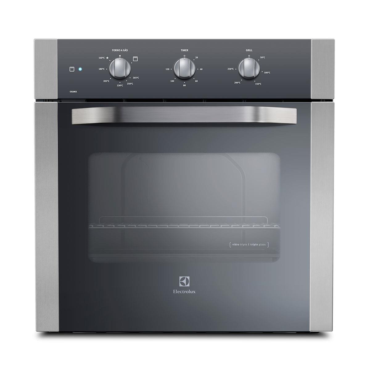 Forno de Embutir Electrolux OG8MX Inox 73L e Grill Elétrico 220V ...