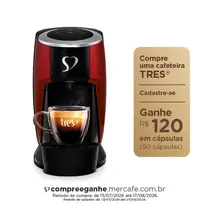 Três Corações Cafeteira Três G2 Touch Vermelha 127v