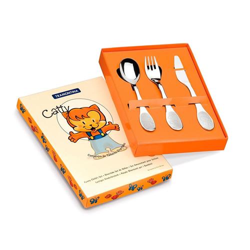 KIT DE TALHERES INFANTIL AÇO INOX