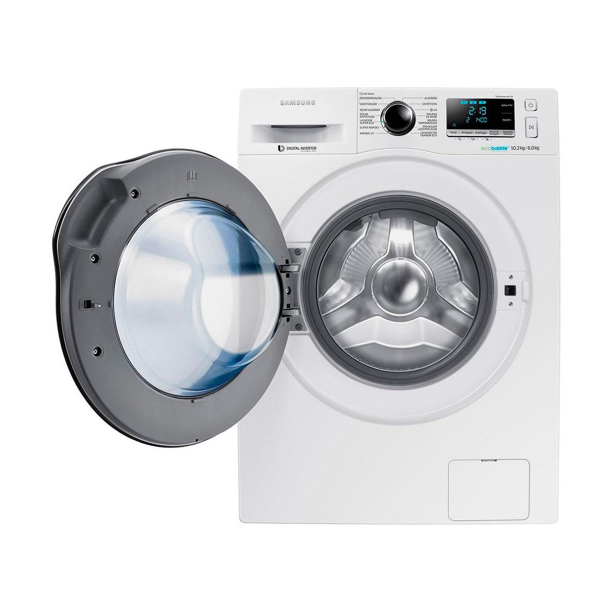 Lava e Seca Samsung WD6000 10,2kg, 13 Programas de Lavagem e Água ...