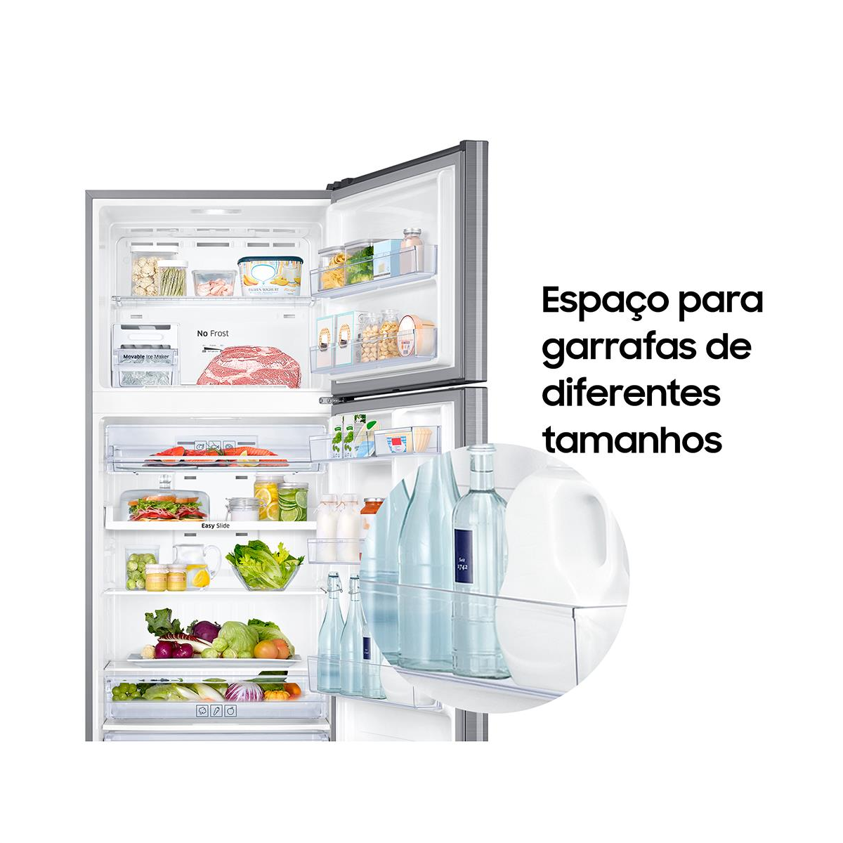 Samsung Refrigerador 460l Frost Free Duplex Inox Look Bivolt